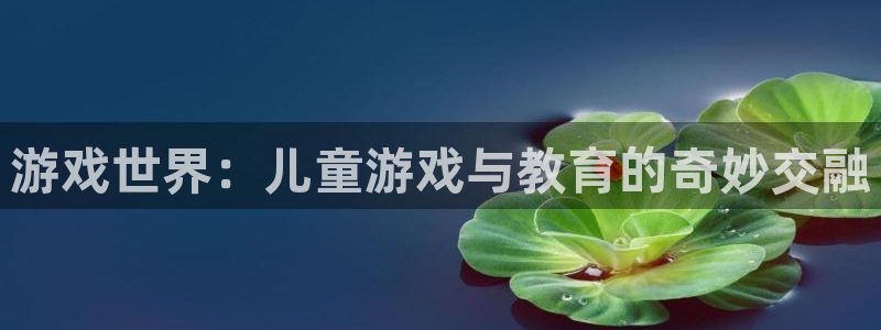 南宫集团品牌服装：游戏世界：儿童游戏与教育的奇妙交融