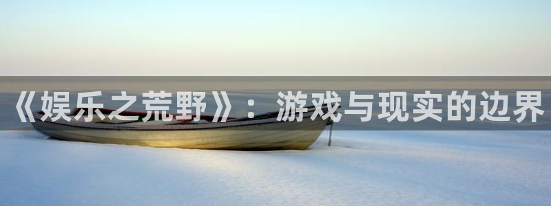 壹号娱乐2注册：《娱乐之荒野》：游戏与现实的边界